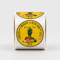 Étiquettes adhésives en PVC imperméables pour bouteilles de jus et de boissons - Autocollants personnalisés pour boissons de marque