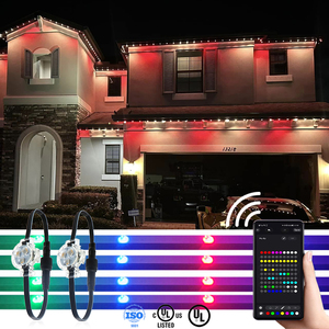 Luces de Navidad Permanentes para Exteriores IP68, Iluminación de Rieles para Aleros de 200 y 400 Pies, Luz Puntual RGBW de 12V 24V CC al por Mayor - Product Image 1