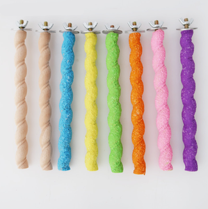 Perchoir en bois naturel écologique givré <span class=keywords><strong>pour</strong></span> <span class=keywords><strong>perroquet</strong></span>, plateforme <span class=keywords><strong>de</strong></span> repose-pieds, <span class=keywords><strong>jouet</strong></span> à mâcher <span class=keywords><strong>pour</strong></span> aiguiser les griffes, accessoire <span class=keywords><strong>pour</strong></span> cage à oiseaux - Product Image 3