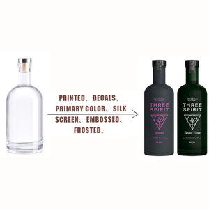 Commercio all'ingrosso nero opaco <span class=keywords><strong>gin</strong></span> bottiglia 100ml 200ml 375ml 500ml 1000ml 750ml bottiglia di vetro sughero <span class=keywords><strong>gin</strong></span> bottiglie inciso - Product Image 3