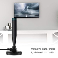 Antenne TV HD en plastique Qiyuntong à gain élevé 25dBi avec support au sol pour utilisation en intérieur prenant en charge HDTV/DVBT/DVB-T/UHF
