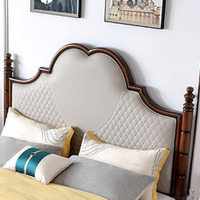 Tête de lit moderne de luxe léger, style rétro, pour chambre principale, double, réglable, écologique, avec dossier souple et rangement intégré en bois massif