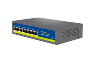 Venta caliente Hisource 8 puertos Gigabit completo PoE Switch Active Managed Network Switch 8 puertos 120W PoE Switch para cámara IP Hikvision