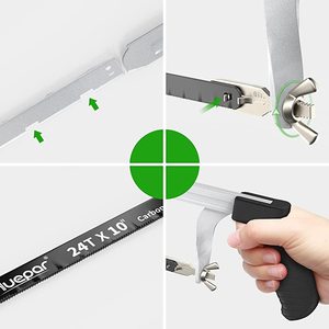 Huepar HGJ121 scie à main 10 pouces/12 pouces scie à métaux cadre en bois robuste réglable <span class=keywords><strong>PVC</strong></span> viande congelée <span class=keywords><strong>menuiserie</strong></span> - Product Image 4