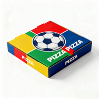 Boîte à pizza pliable en carton triple paroi avec éléments de football, vente en gros d'usine, approvisionnement en vrac, personnalisation de marque