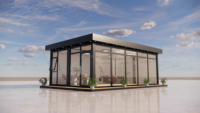 Villa Modulaire de Luxe Compacte et Intelligente à Une Pièce, en Panneaux Sandwich, Personnalisable, Préfabriquée, Cabane Préfabriquée, Maison Conteneur Écologique