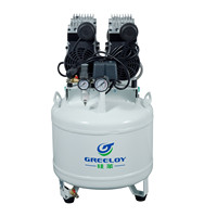 Compresseur d'air Portable silencieux sans huile, 1600W, 2hp, 8 bars, 60l, AC, dentaire