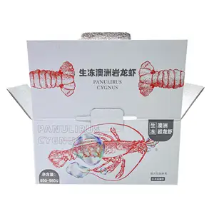 Refroidisseur alimentaire ciré étanche pour poulet <span class=keywords><strong>homard</strong></span> vivant emballage ondulé boîte d'expédition en carton isolée pour viande et poisson congelés - Product Image 1