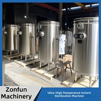 Machine de pasteurisation UHT à ultra-haute température pour la stérilisation des sauces, vinaigres, lait frais, jus, vins et aliments
