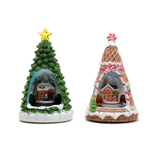 Dropshipping Shopify Resin Musical Rotating <b>Train</b> LED Music Box Night Light Christmas <b>Table</b> Decor Gift - Product Image 1