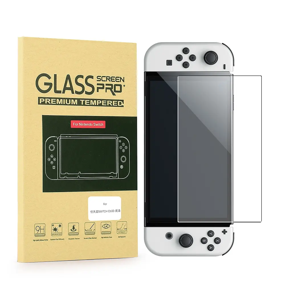 Nintendo Switch用保護スクリーンガラスN-SwitchOLEDプロテクターフィルム用OLED強化ガラス