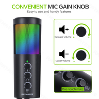 Microphone USB RAYHAYES JI-MV5, microphone pour PC, microphone de jeu avec suppression du bruit pour PC