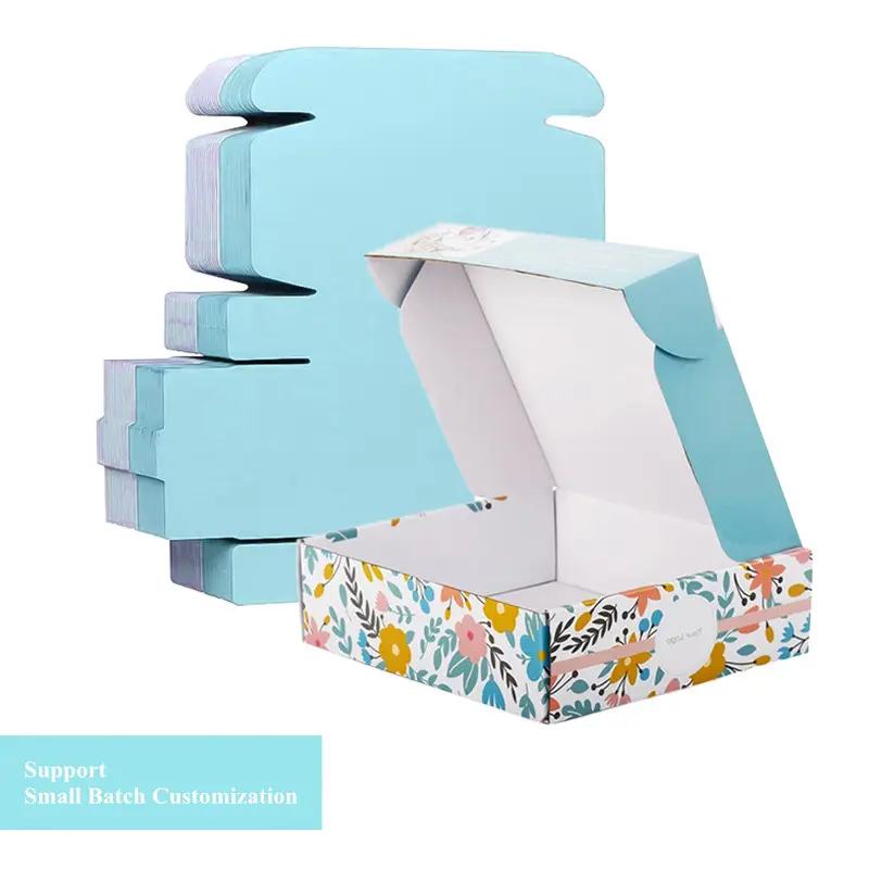 การออกแบบฟรีโลโก้ที่กำหนดเองกล่องกระดาษแข็งพิมพ์พับเสื้อผ้าของขวัญหนังสือกระดาษจดหมายบรรจุภัณฑ์ Mailer ลูกฟูกกล่องจัดส่ง