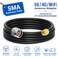 Câble coaxial RF en cuivre à faible perte UHF PL259 PL-259 Mâle-Mâle, 50 Ohms, pour systèmes d'extension d'antenne HX00684-15
