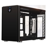 Boîtier d'ordinateur complet en aluminium Mini-ITX Mid Tower de haute qualité pour le type de support de jeu de bureau Stock instantané