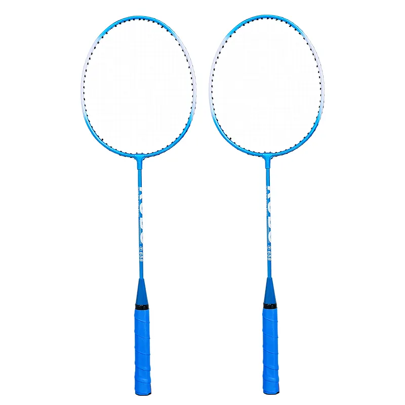 Ersonal-raqueta de bádminton azul, con logo de hierro, color rosa