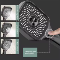 Système de douche mural thermostatique Affichage numérique LED 4 fonctions Touches de piano Comprend Mélangeur de salle de bain Bidet Pulvérisateur Pluie