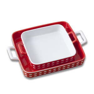 Plaques carrées en <span class=keywords><strong>céramique</strong></span> de glaçure, vente en gros, créatives et personnalisées, de style nordique, pour four à micro-ondes et au four - Product Image 1