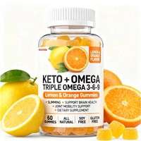 Groothandel Citroen en Sinaasappel Keto Omega Gummies Private Label Gemengde Fruit Smaak Afvalsupplement Fabrikant Fabriek