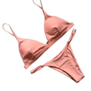 Bikinis personnalisés avec logo, maillots de bain brésiliens XL à rayures florales, respirants, fleurs 3D micro, 2 pièces sur mesure pour la baignade - Product Image 1