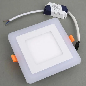 Trang trí nội thất tròn vuông LED trần recessed Bảng điều chỉnh ánh sáng RGB RGBW Đèn 6W 9W 15W 24W Bảng điều chỉnh Downlight màu xanh + màu trắng - Product Image 6