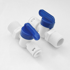 Válvula de bola de plástico con conector roscado de 1/2 pulgada para purificador de agua, uso en cocina y baño - Product Image 3