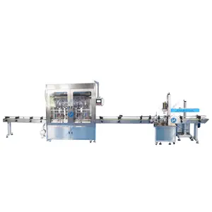 Automatic Hand Soap Laundry Detergent Shower Gel Shampoo Daily Chemical Bottles Filling Capping Labeling Machine Production Line