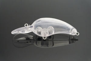 Esca da pesca non verniciata più venduta 75mm 7.6g corpo esca crankbait vuoto 158 in stock occhio libero - Product Image 6