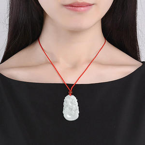 Colgante de jadeíta natural UNISEX verde claro, diseño original de los doce animales del zodiaco, regalo con certificado de tasación SX03 - Product Image 5