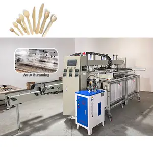 बायोडिग्रेडेबल कटलरी उत्पादन लाइन लकड़ी के आइसक्रीम चम्मच चम्मच और कांटा बनाने वाली लकड़ी के चम्मच बनाने की मशीन