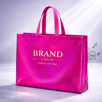 Sac de courses en non-tissé laminé PP holographique argenté, personnalisé, recyclable et réutilisable, prix de gros