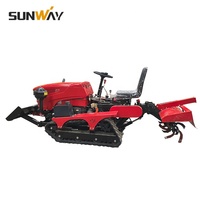 Traktor Crawler Karet Baru 2025, Traktor Mini Pertanian 4x4