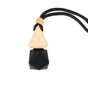 Custom Color 6ML Diamond Shape Hanging <b>Car</b> Essential Oil Vehicle Pendant Fragrance <b>Diffuser</b> Glass Perfume Bottle - Product Image 2