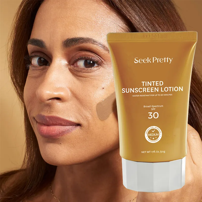 Wholesale Best Korean SPF 30 Sun Protection Lotion Physical Body Moisturizing Tube Gel Tinted Sunscreen for Brown Black Skin