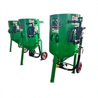 Machine de sablage à sec mobile, équipement de nettoyage par sablage portable avec roues pour l'élimination de la rouille et la préparation des surfaces