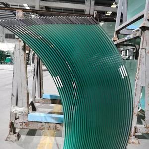 Pemasok panel kaca tempered diperkuat lengkung ukuran besar kustom