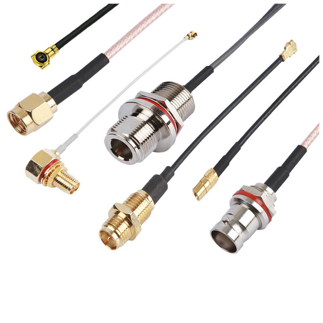 Custom RF Coaxial Cable Assembly with SMA, SMB, SSMA, TNC, BNC, UHF, N & F Connectors, 50Ω/75Ω RG174 RG58 RG59 RG213Jumper Cable