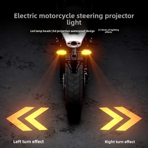Feux <span class=keywords><strong>de</strong></span> projection LED dynamiques modifiés pour moto et vélo électrique, clignotants <span class=keywords><strong>de</strong></span> scooter ultra-lumineux 12V, feux <span class=keywords><strong>de</strong></span> virage directionnels - Product Image 4