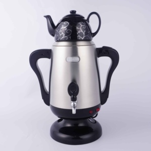 Bán hàng nóng samovarlarge Kích thước Nga thiết bị nhà thép không gỉ nước 3.5L + 0.6L giữ ấm ấm đun nước điện - Product Image 6