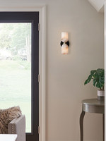 Lampe murale TULUM en albâtre de style rétro français, lampe de luxe antique pour salon, couloir, chambre à coucher, lampe d'ambiance de chevet