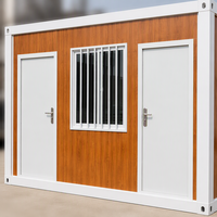 Maison conteneur démontable de 20 pieds, cabine modulaire en acier avec auvent de véranda, fenêtre de sécurité, conception personnalisée, usage bureau, moderne