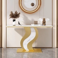 Meuble d'entrée moderne et simple, table de console en métal pour hall d'hôtel ou entrée de maison