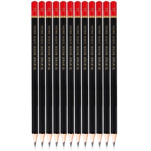 Deli 2B Exam Pencil No.58119 Black Wooden 12-Pack School Office Use - Product Image 4