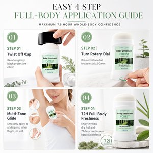Desodorante en Barra con Ingredientes Naturales de Plantas, Sin Aluminio, Apto para Hombres y Mujeres, Refrescante, Suave y de Larga Duración - Product Image 4
