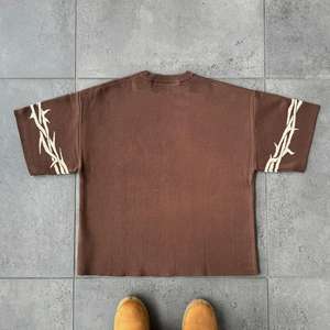 Camiseta personalizada, camisetas de Jacquard para hombre, camiseta de manga corta de tejido de punto pesado - Product Image 3