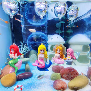Decoração de Aquário em Plástico com Tema de Sereia, Acessórios para Aquário, Figurinha para Tanque de Peixes - Product Image 2