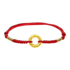 Xinfly Rope Woven 24K Gold Charm Fine Jewelry <b>Men</b> Women Engagement Wedding Bracelets - Product Image 1