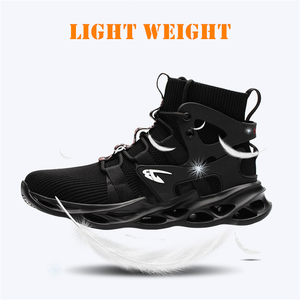 <span class=keywords><strong>Scarpe</strong></span> <span class=keywords><strong>antinfortunistiche</strong></span> in tessuto a vita alta con punta in acciaio antismash <span class=keywords><strong>e</strong></span> soletta in rete con suola in plastica-stivali da lavoro per tutte le stagioni - Product Image 6