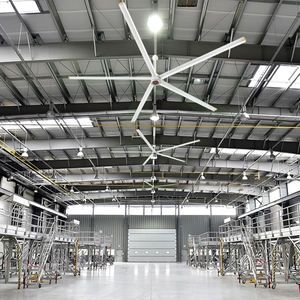 3.08m/10ft HVLS endüstriyel tavan fanı 220V PMSM Motor 800W <40 gürültü Optimal havalandırma tren istasyonu depo fabrika - Product Image 6