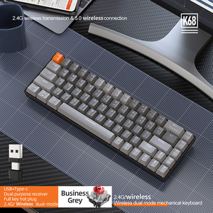 <span class=keywords><strong>Teclado</strong></span> Mecánico K6, <span class=keywords><strong>100</strong></span> Teclas, Teclas PBT, Tipo-C, Inalámbrico 2.4G BT, 3 Modos, RGB, Intercambiable en Caliente, para Juegos - Product Image 6